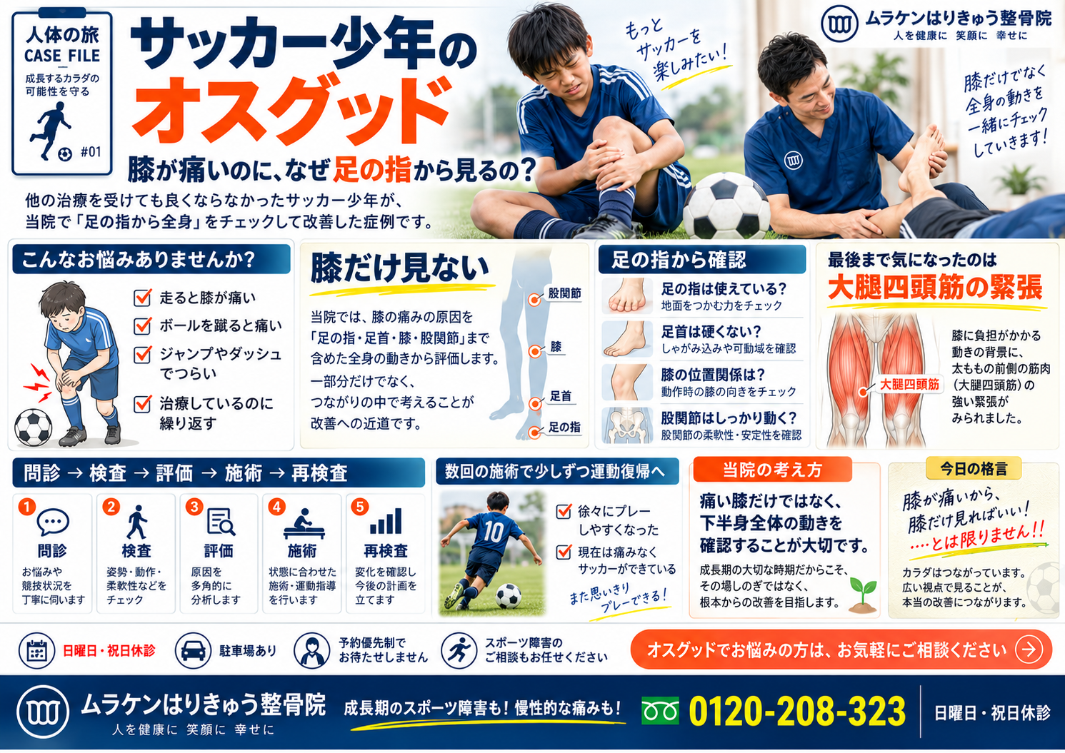 サッカー少年のオスグッド